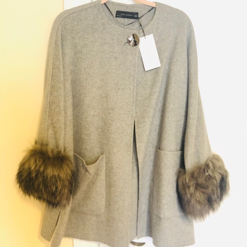 Zara Coat with Fur detail